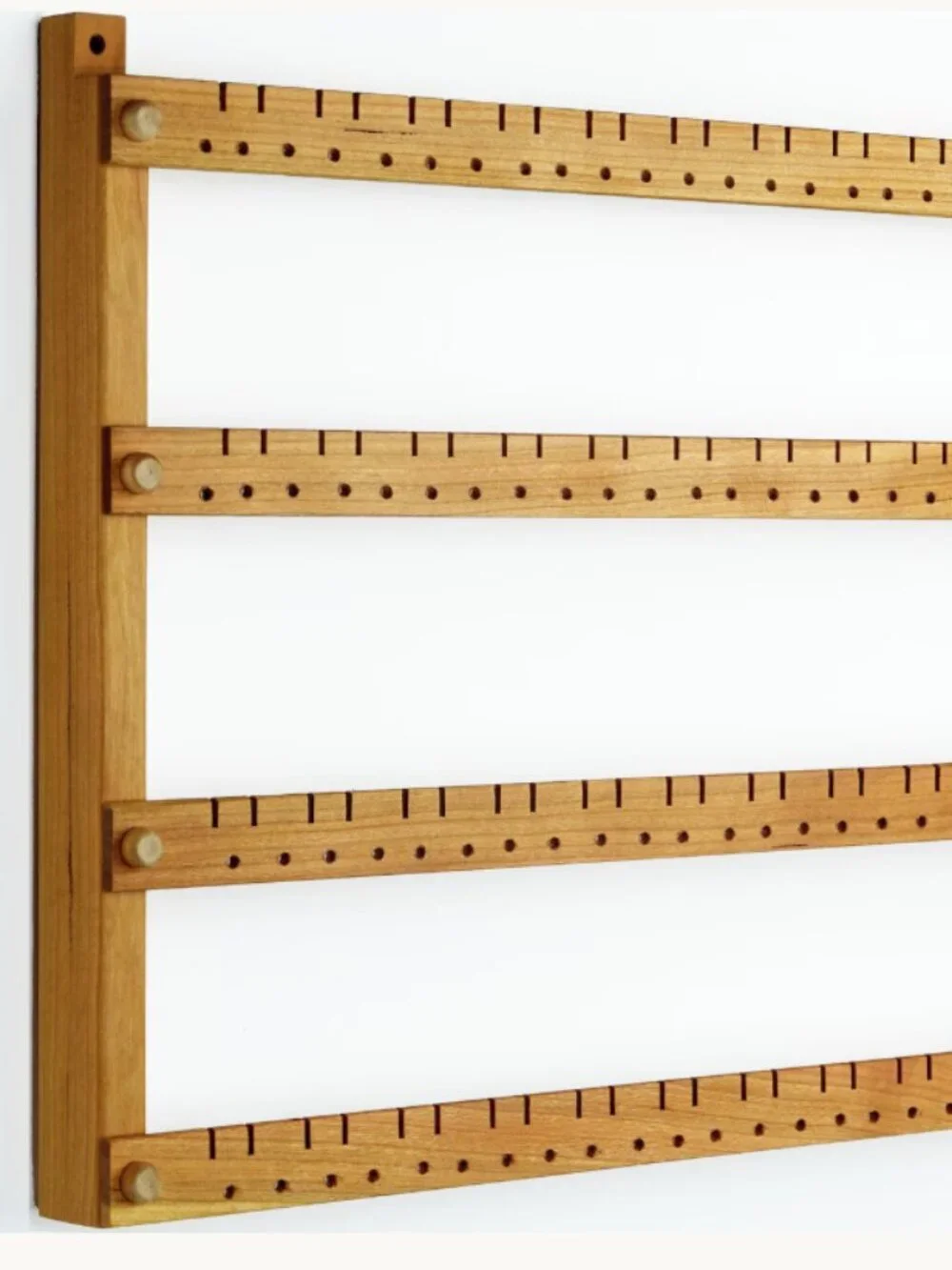 WALL MOUNT CHERRY WOOD EARRINGS HOLDER DISPLAY FOR 96 PAIRS NWOT